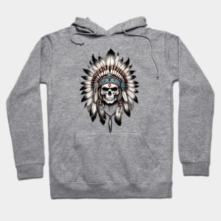 Native American Chief Skull Hoodie